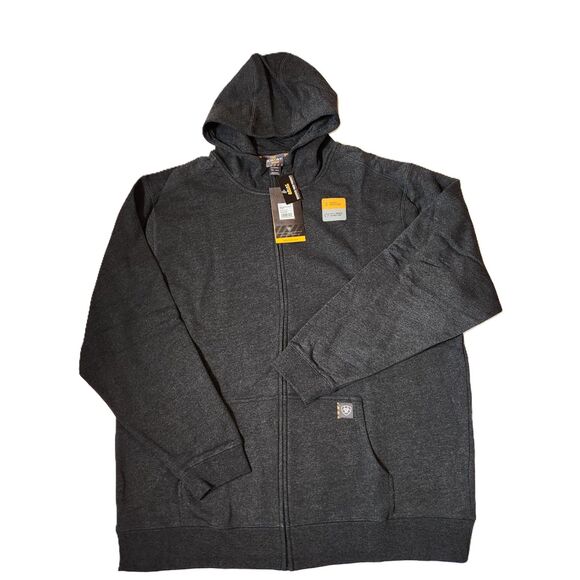 Ariat Water Repellent Rebar Born For This Hooded Full-Zip Men's XXL-Tall - Picture 1 of 10